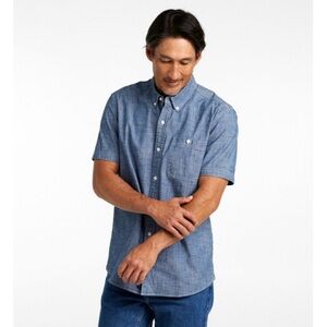 NWT L.L. Bean Mens Chambray shirt medium